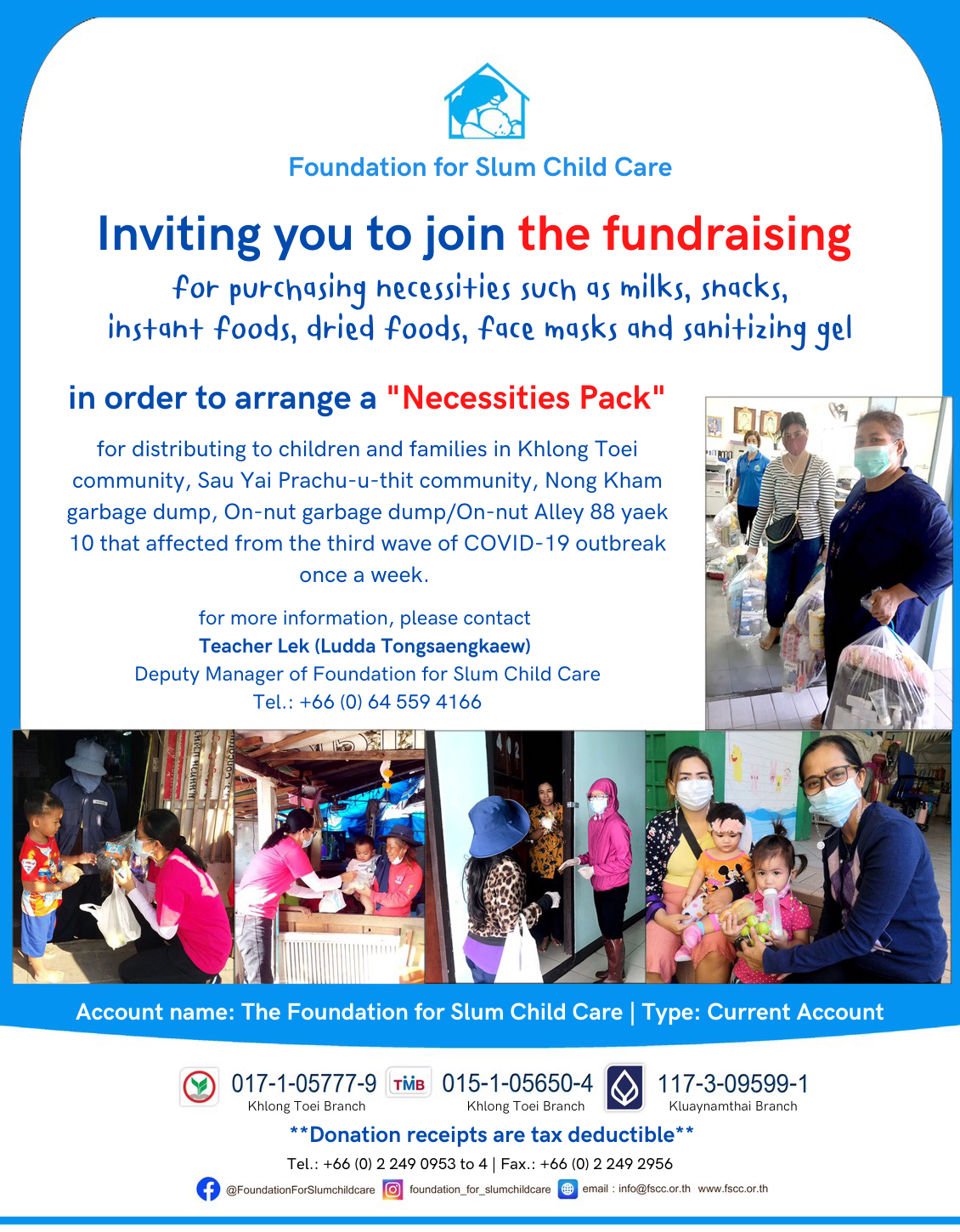 COVID Fundraising - Foundation for Slum Child Care EN